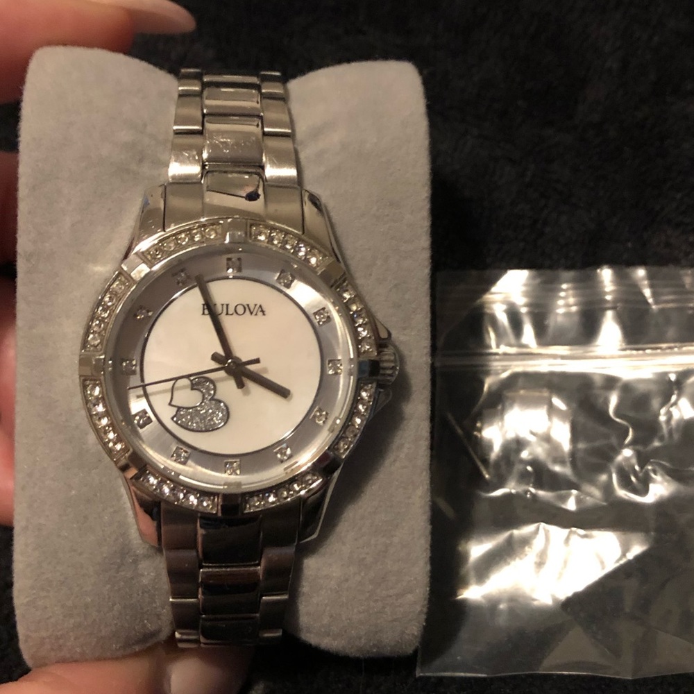 Bulova silver watch